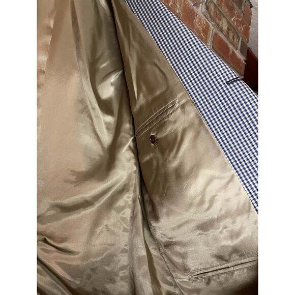 Orvis Plaid Blazer Mens 40R Navy White Sports Coat Preppy Formal Business - Picture 5 of 5